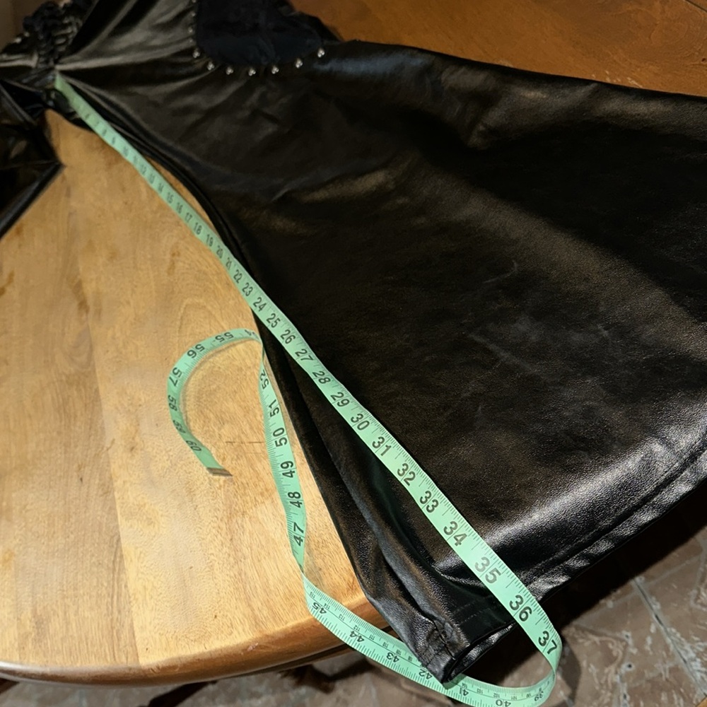 Killstar Shiny Black Lace-Up Flare Pants - Picture 7 of 12